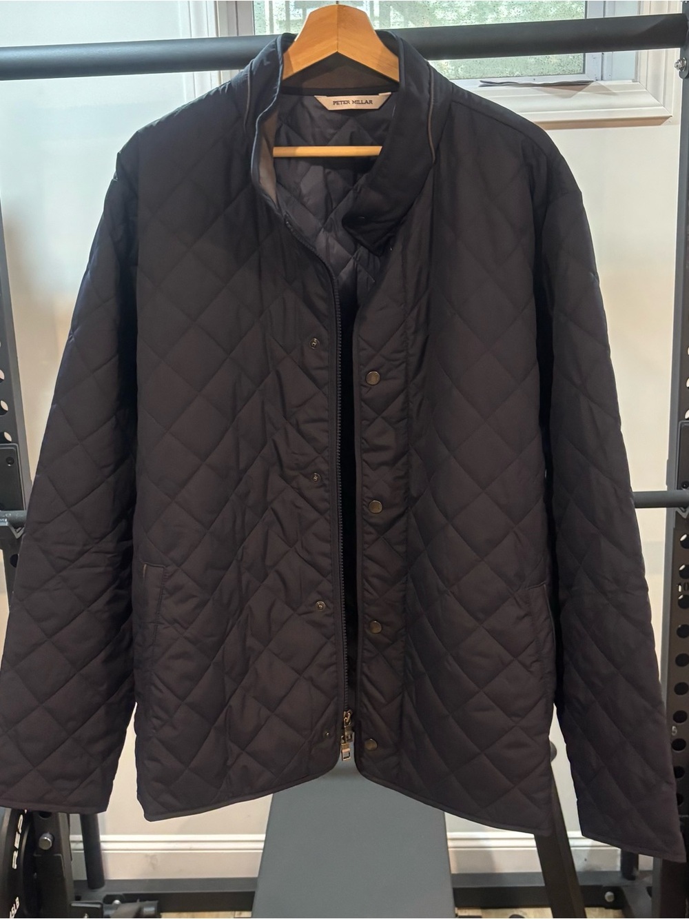 Peter Millar Suffolk Quilted Travel Coat – Men’s Large L – Navy Blue MINT!!! - Picture 2 of 13